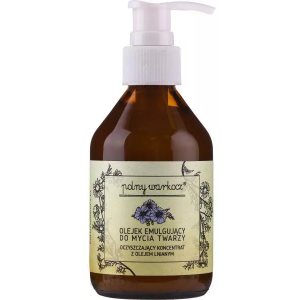 Polny warkocz olejek emulgujący do mycia twarzy z olejem lnianym 150 ml
