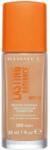 Rimmel Lasting Radiance Podkład Rozświetlający 100 Ivory 30 ml
