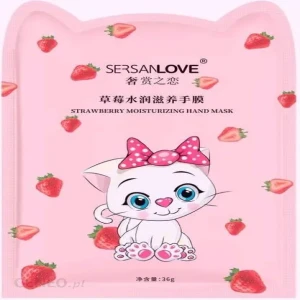 SERSANlOVE Strawberry Moisturizing Hand Mask maska pielęgnująca dłonie w postaci nasączonych rękawiczek z ekstraktem z truskawek 36 g