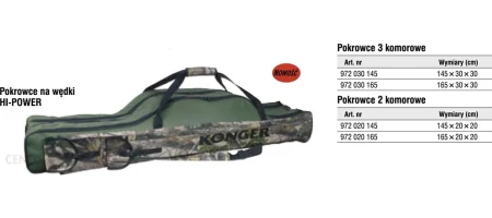 KONGER POKROWIEC NA WĘDKI HI POWER 145cm/3 KOMORY