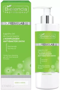 Bielenda łagodny żel do mycia twarzy z kompleksem antybakteryjnym Supremelab Sebio Derm z bakuchiolem 200 g