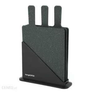 Zestaw 3 desek do krojenia ze stojakiem Konighoffer Cortar, kolor czarny