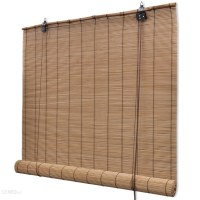 Roleta wewnętrzna vidaXL Brązowa bambusowa roleta 120 × 220 cm