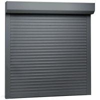 Roleta antywłamaniowa zewnętrzna aluminiowa Vidaxl 100 X 100 Cm Antracytowa