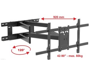Wieszak do telewizora Abb24 92Cm Długi Uchwyt Tv 42-90" 60Kg (VX409)