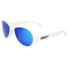 Okulary przeciwsłoneczne dla dzieci Babiators Aces Aviator Wicked White niebieskie szkła