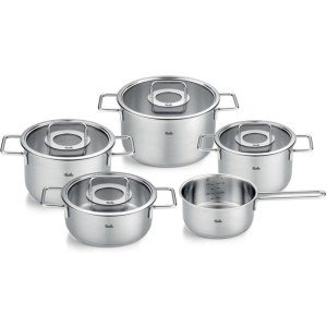 Fissler Pure Collection Zestaw 5 Garnków Ze Stali Nierdzewnej Z Pokrywkami (86115050000)