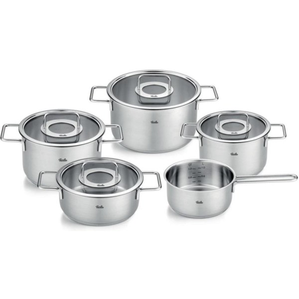 Fissler Pure Collection Zestaw 5 Garnków Ze Stali Nierdzewnej Z Pokrywkami (86115050000)