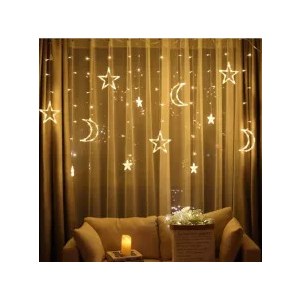 Lampki choinkowe - Led Kurtyna Księżyce 3M 138Led Multikolor 253095