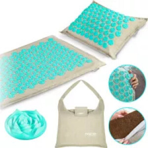 Mata do akupresury - Neo Sport Neosporty z Kolcami Szaro Turkusowa 190204