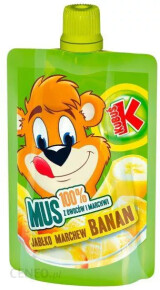 Mus dla dzieci - Tymbark Kubuś Mus 100% Z Owoców I Marchwi Jabłko Marchew Banan 100 g