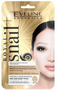 Maseczka do twarzy w płachcie - Eveline Royal Snail Intensely Regenerating Anti-Age Sheet 