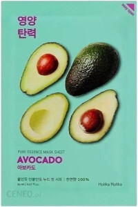 Maseczka do twarzy w płachcie - Holika Holika - Pure Essence Mask Sheet - Avocado  