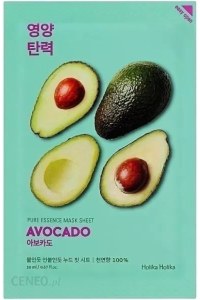 Maseczka do twarzy w płachcie - Holika Holika - Pure Essence Mask Sheet - Avocado  