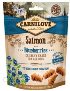 Przysmak treningowy dla psa - Carnilove Crunchy Snack Salmon With Blueberries 200g