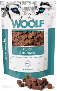 Przysmak treningowy dla psa - Woolf Duck Chunkies 100g