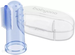 Babyono szczoteczka do zębów na palec niebieska