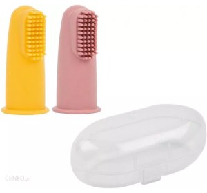 NATTOU Silikonowa Szczoteczka na Palec z etiu pink