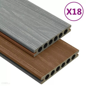 Vidaxl Deski Tarasowe WPC Z Akcesoriami 36 M² Brązowo-Szare (3070468)