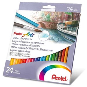 Kredki akwarelowe 24 kolory Pentel CB9- 24