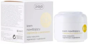 Ziaja Krem Nawilżający Naprawczy z Ceramidami 50+ na Dzień, 50 ml