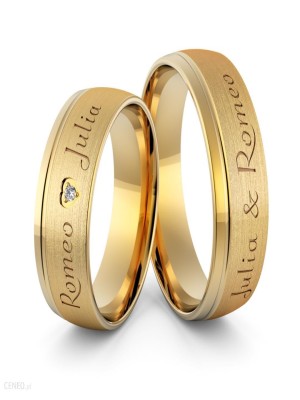Obrączki ślubne do 3000zł z imionami i sercem (wzór AU-989)