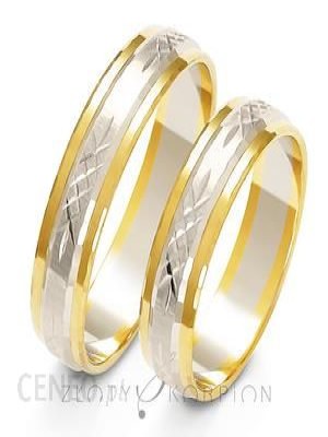 Obrączki ślubne do 3000zł dwukolorowe Złoty Skorpion (wzór A220)