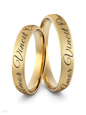 Obrączki ślubne do 3000zł z białego złota niklowego z sentencją i emalią (wzór AU-978)