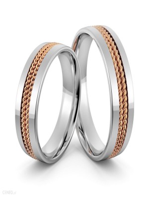 Obrączki ślubne do 3000zł z warkoczami (wzór AU-1009) 