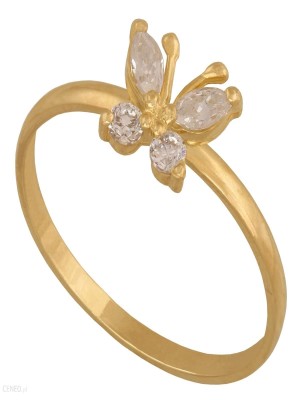 Biżuteria dla dziecka do 500 zł - Pierścionek dla dziecka MOTYL rozmiar 8 złoto