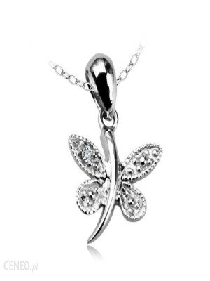 Biżuteria dla dziecka do 500 zł - Wisiorek MOTYL dla dziecka - złoto/diament