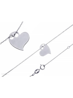 Srebrny naszyjnik do 500zł Silver (925) necklace with heart - R0213N