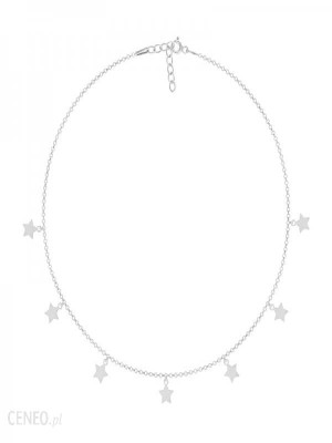 Srebrny naszyjnik do 500zł Silver (925) choker necklace with star pendants - R0120N