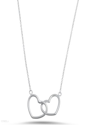 Srebrny naszyjnik do 500zł Silver (925) necklace with four hearts - G0090N