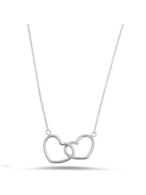 Srebrny naszyjnik do 500zł Silver (925) necklace with four hearts - G0090N