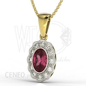 Produkty z biżuterii złotej do 2000 zł - Wisiorek z żółtego i białego złota z szafirem i diamentami LPW-79ZB