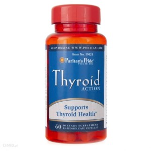 Suplement na niedoczynność tarczycy Thyroid Puritan&amp;#039;s Pride Wsparcie tarczycy 60 kapsułek