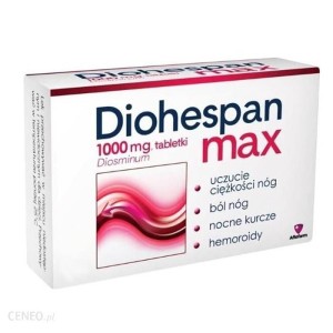 Suplement diety na żylaki Dioxespan Max 1000 mg (60 tabletek)