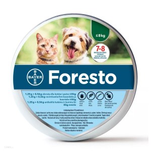 Elanco Obroża FORESTO dla małych psów i kotów poniżej 8 kg