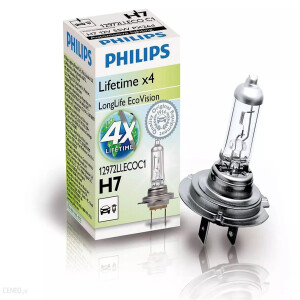 Żarówka samochodowa H7 Philips - 12V 55W PX26D Longlive Ecovision1