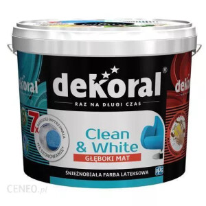 Farba lateksowa do ścian Dekoral Clean&amp;amp;White
