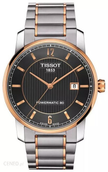 Zegarek szwajcarski na bransolecie Tissot Titanium Automatic T0874075506700