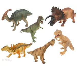 Figurki zwierząt dla dzieci - kindersafe zestaw gumowych dinozaurów (6szt) K263