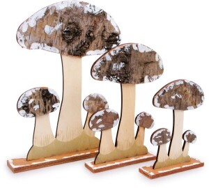Dekoracje do pokoju dziecięcego - figurki dekoracyjne grzyby Small Foot (3 szt.)