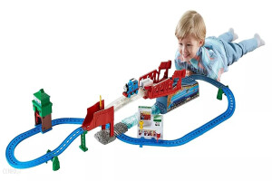 Kolejka dla dzieci - Tomek i Przyjaciele skok prze most Fisher Price