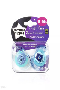 Smoczek dla niemowląt uspokajający Tommee Tippee Night Time 18-36M