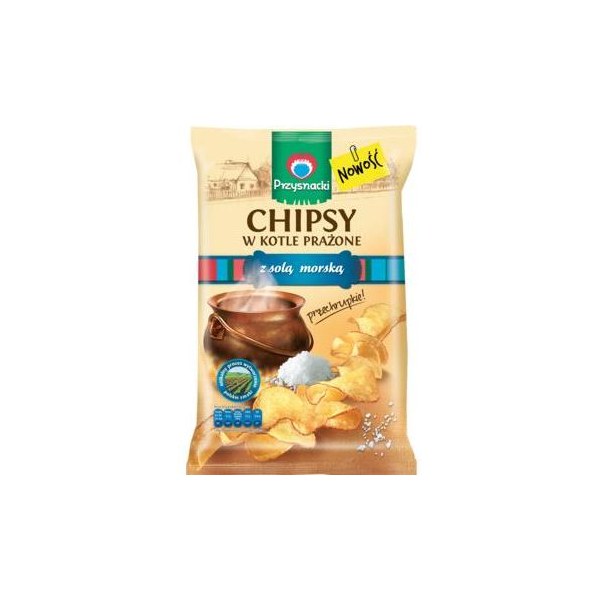 Przysnacki Chipsy w kotle prażone z solą morską 125 g