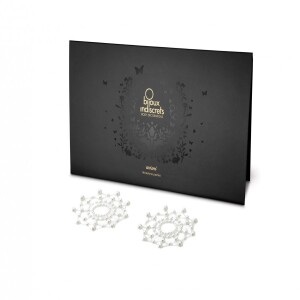 Kryształowe naklejki na sutki Bijoux Indiscrets Mimi Pearl Nipple Covers (perłowy)