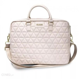 Damska Torba na laptopa Guess Quilted 15" Różowa
