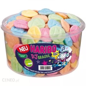 Kwaśne żelki (owocowe i kolowe) HARIBO DJ Brause 150 sztuk w pudełku